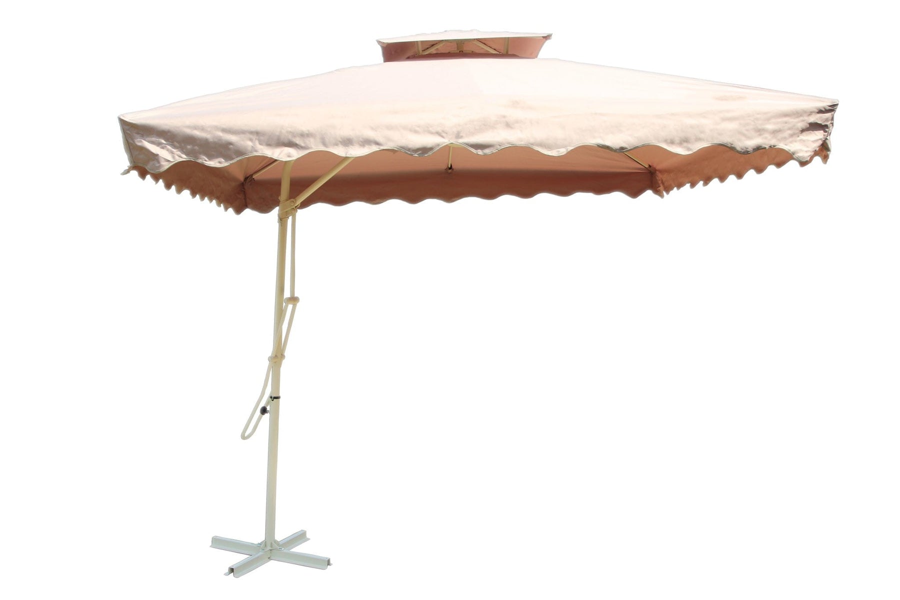 Parasol rectangulaire en aluminium de 2,4 m - Beige