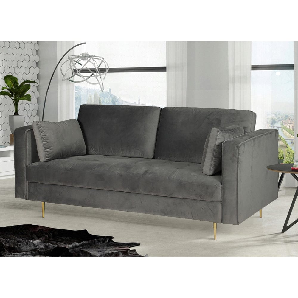 Avery Velvet 2 Seater Sofa with 2 Scatter Cushions (Canapé 2 places en velours avec 2 coussins d'appoint)