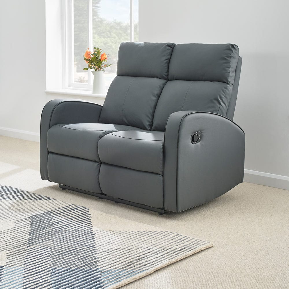Boston Canapé inclinable 2 places en cuir gris