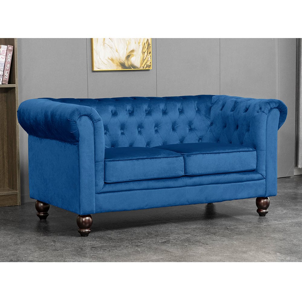 Chesterfield Canapé 2 places en velours