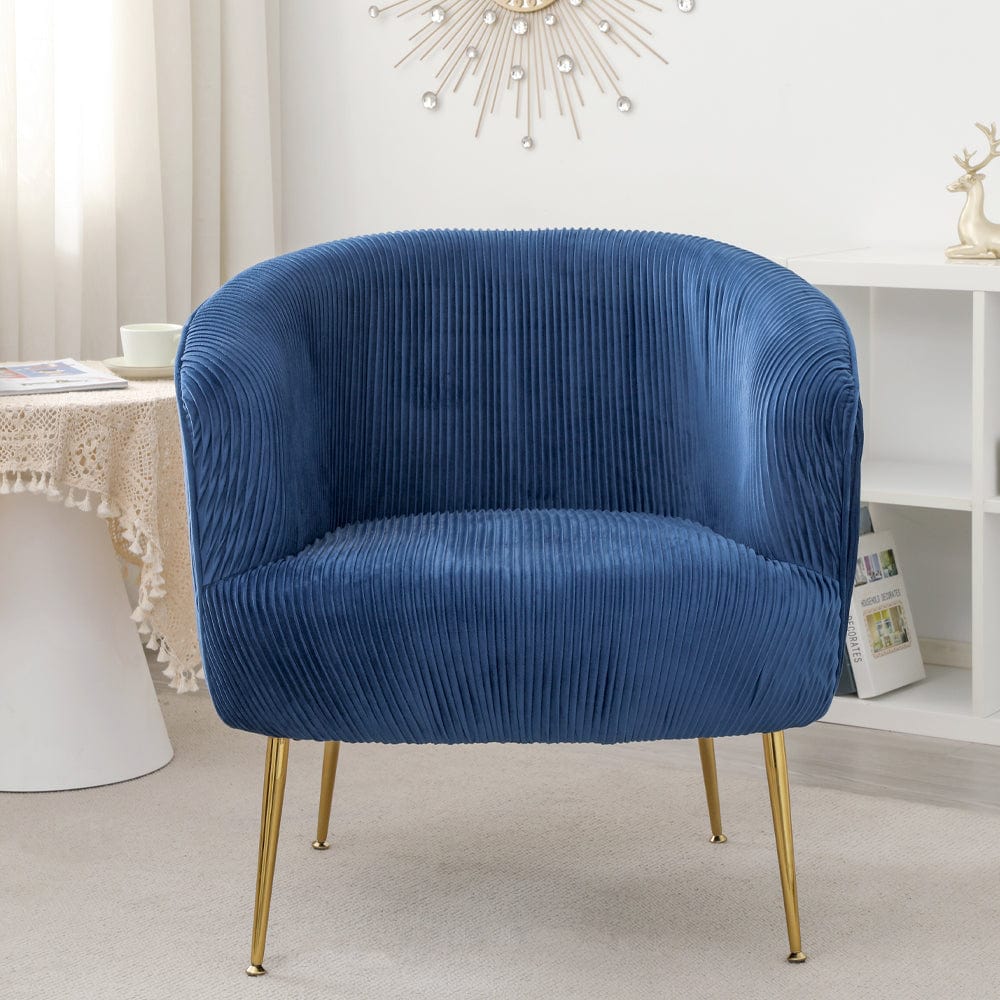 Fauteuil d'appoint en velours Emily
