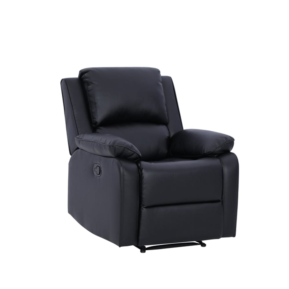 Palermo Fauteuil relax électrique en cuir noir Fauteuil lounge simple Sofa