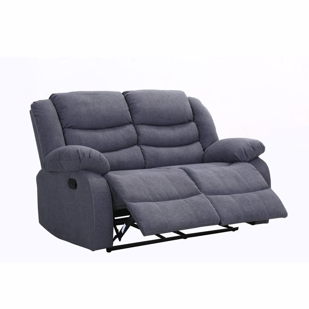 Canapé 2 places Recliner en tissu gris Revere