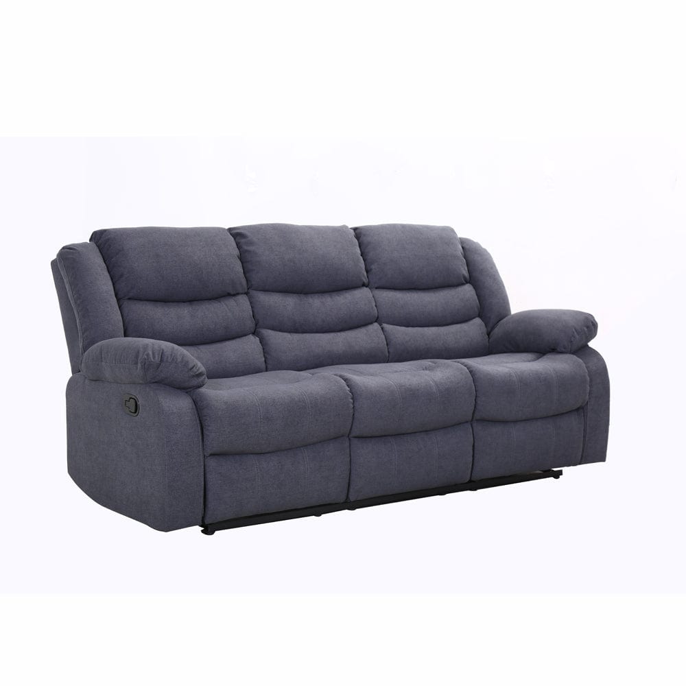 Canapé 3 places Recliner en tissu gris Revere